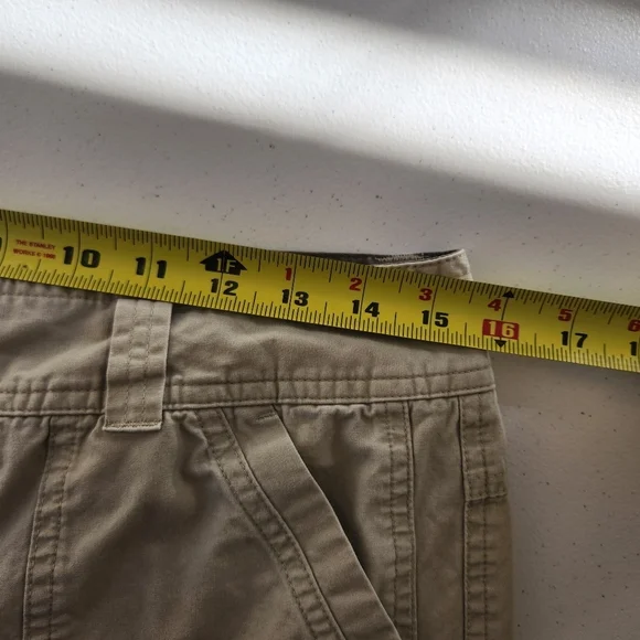 Columbia Beige Cotton Cropped Mid Rise Wide Leg Crop Hiking Capri Summer Travel - Picture 8 of 9